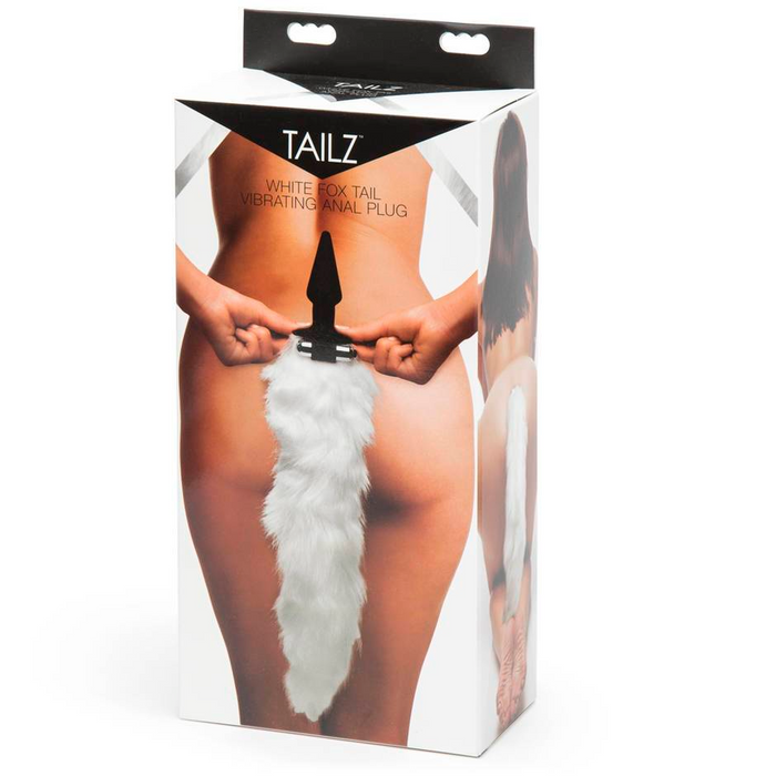 Tailz Vibrating Fox Tail-White