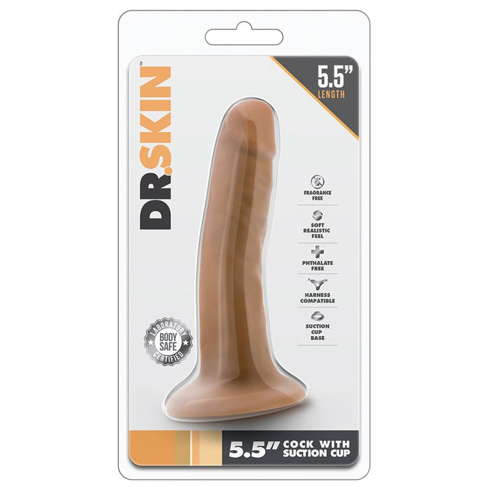 Dr. Skin - 5.5 Inch Cock With Suction Cup - Mocha