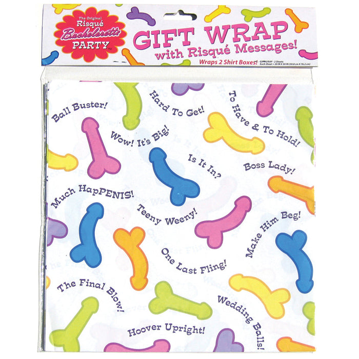 Risqué Bachelorette Party-Gift Wrap (2 Sheets 20x30)