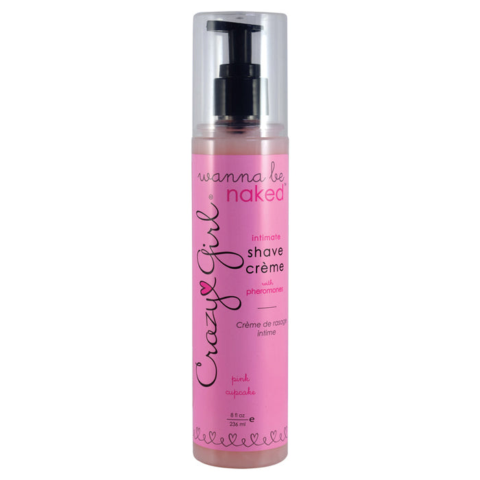 Crazy Girl Wanna Be Naked Intimate Shave Creme Pink Cupcake 8 Oz Cupcake 8 Oz.