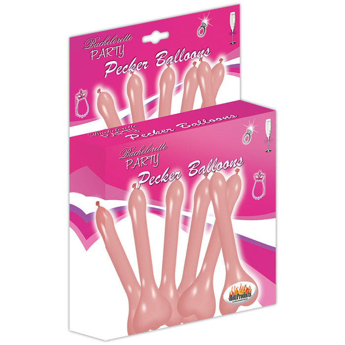 Pecker Balloons Flesh Color 6 Pc Box