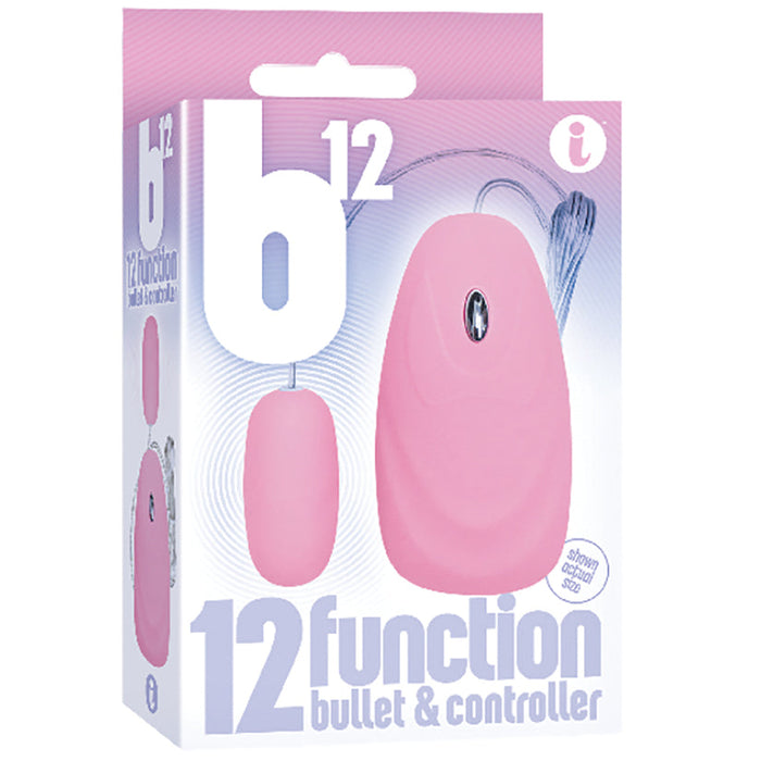 The 9's 12-Function Bullet and Remote - Pink