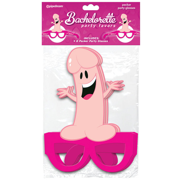 Bachelorette Party Favors Party Pecker Glasses - 8 Count