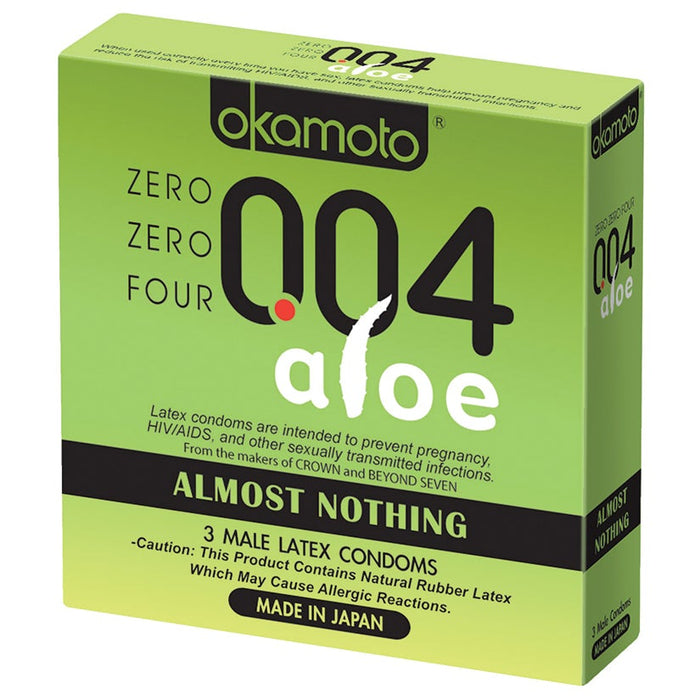 Okamoto 004 Aloe Condom (3 pack)