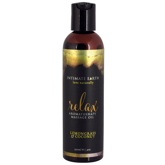 Relax Aromatherapy Massage Oil Lemongrass & Coconut - 4 Oz. / 120 ml