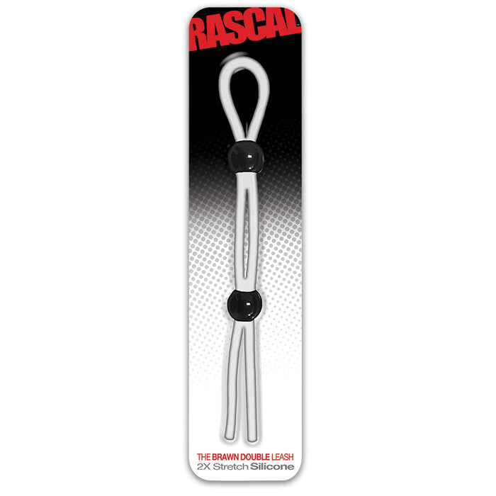 Rascal The Brawn Cock Double Leash-Clear
