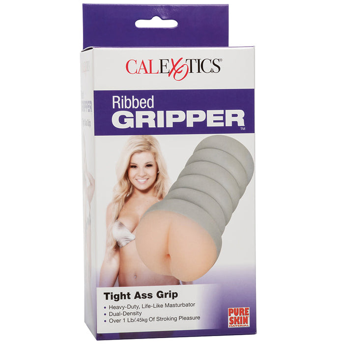 Ribbed Gripper Tight Ass-Ivory