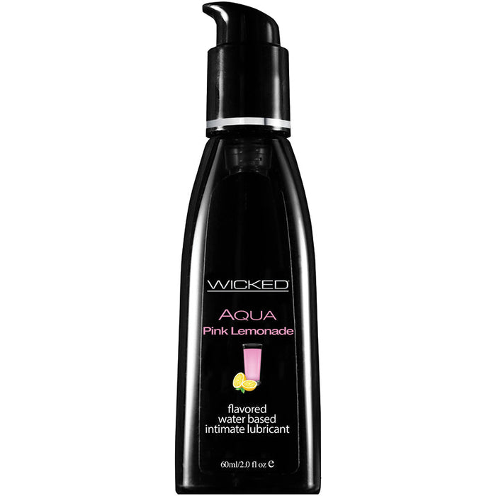 Aqua Pink Lemonade Flavored Water Based Lubricant - 2 Oz. / 60 ml