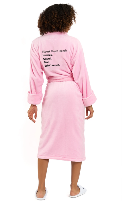 LUXE PLUSH ROBE - Fluent French in Pink