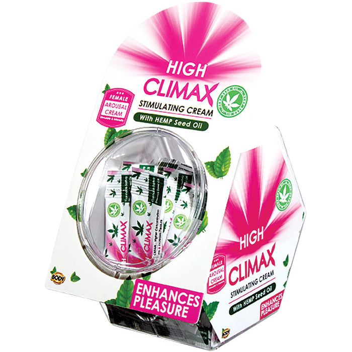 High Climax Female Stimulating Cream - 0.067 Fl.  Oz. - 50 Pc. Bowl Display