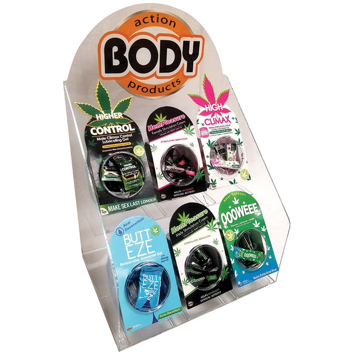 Body Action Acrylic Display-Hemp Oil