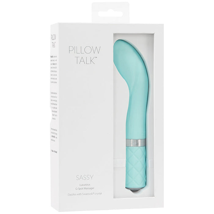 Pillow Talk Sassy G-Spot Vibe With Swarovski Crystal - Teal