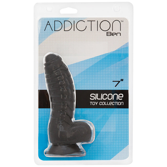 Addiction - Ben - 7" Dildo With Balls - Black