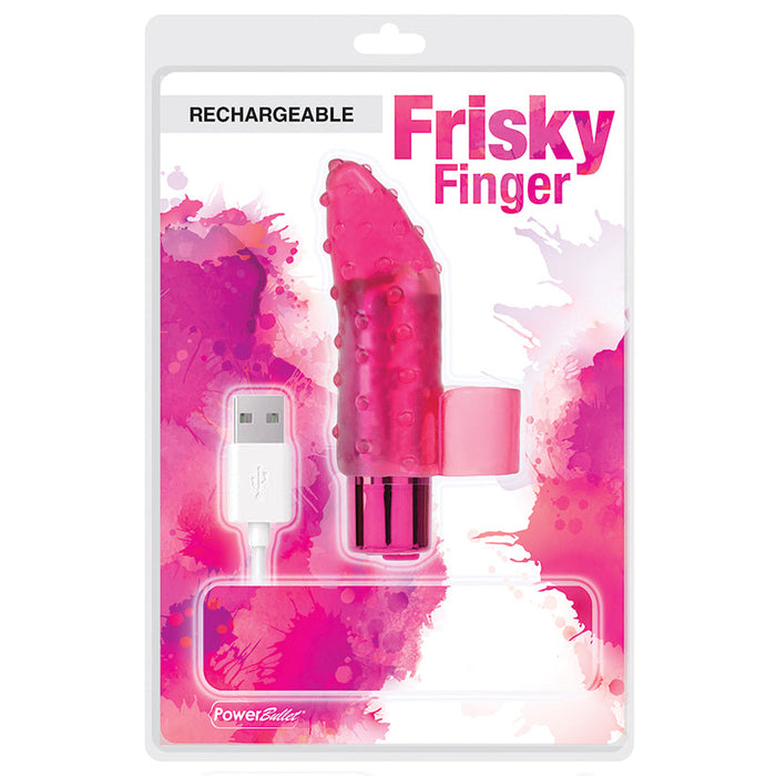 Power Bullet Frisky Fingers Rechargeable-Red