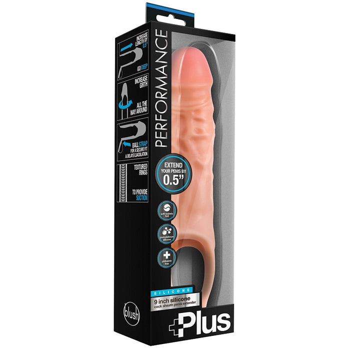 Performance Plus Sheath Penis Extender-Vanilla 9"