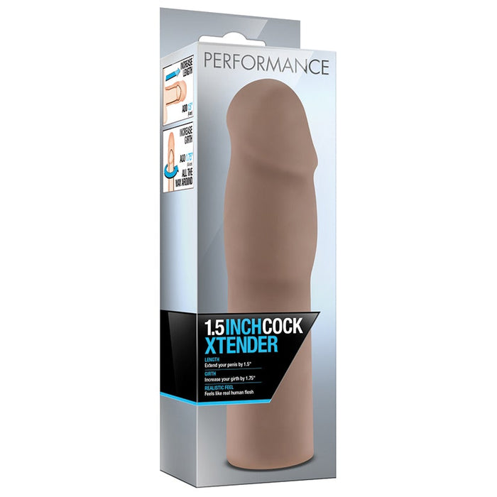 Performance 1.5 Inch Cock Xtender - Brown