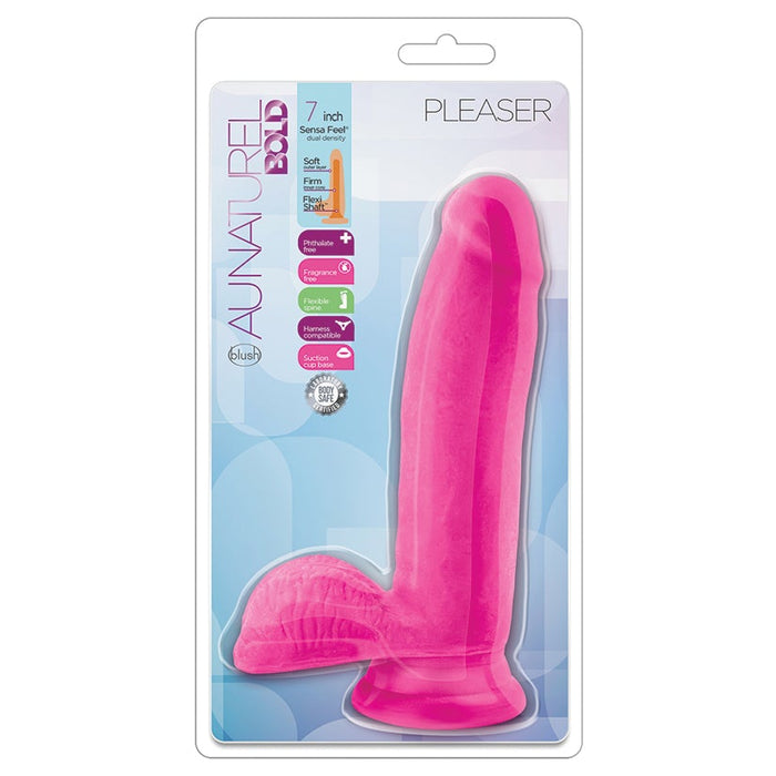 Au Naturel Bold Pleaser Dildo-Pink 7"