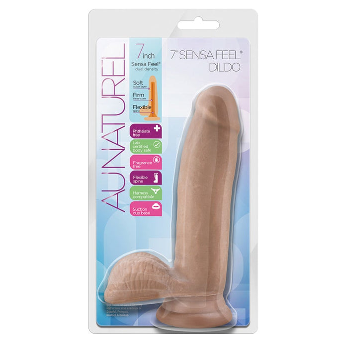 Au Naturel 7 Inch Sensa Feel Dildo - Latin