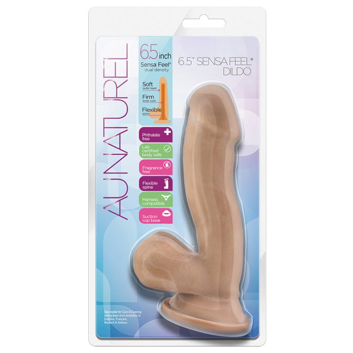 Au Naturel 6.5 Inch Sensa Feel Dildo - Latin