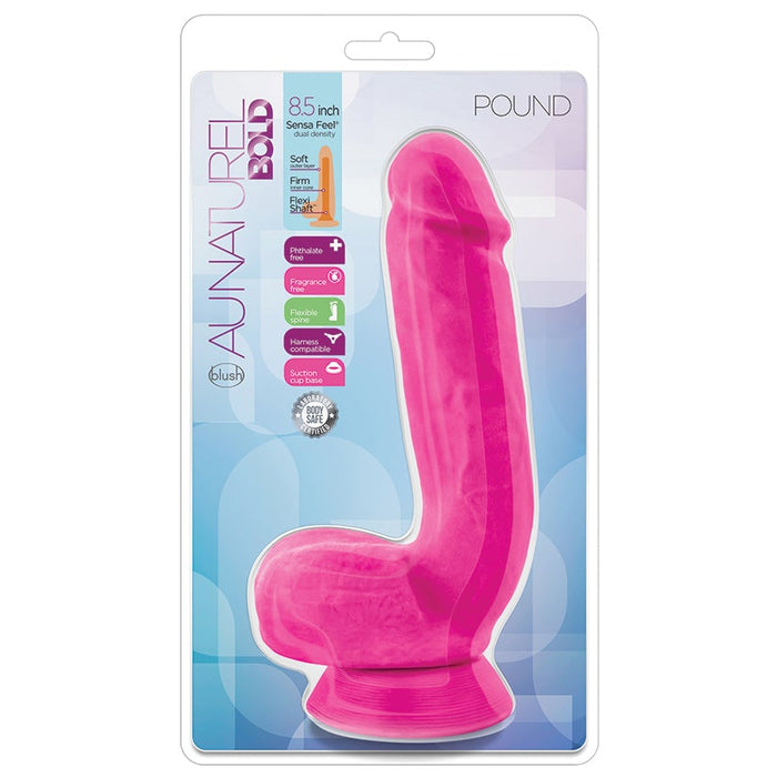 Au Naturel Bold Pound Dildo-Pink 8.5"