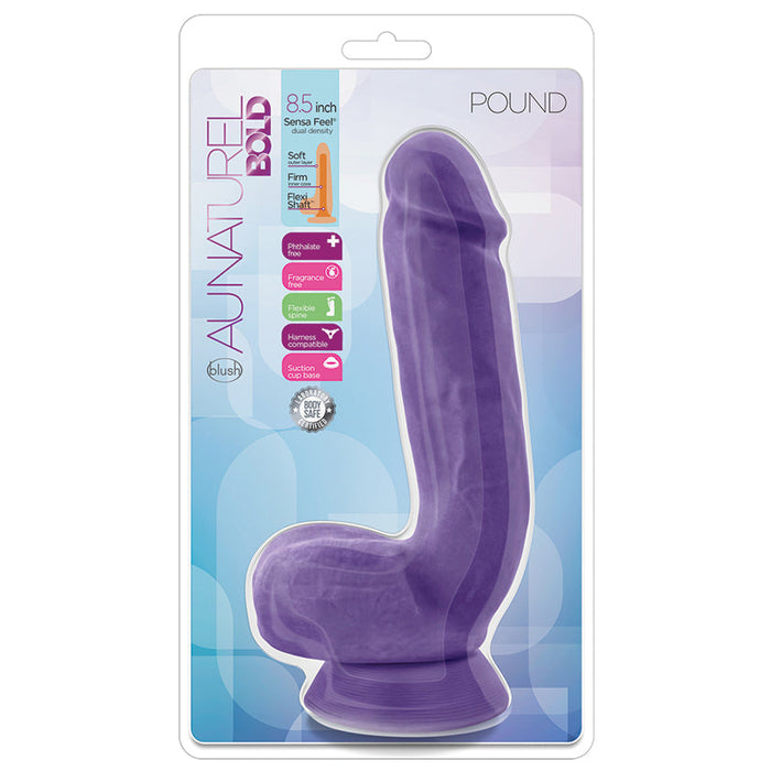 Au Naturel Bold Pound Dildo-Purple 8.5"