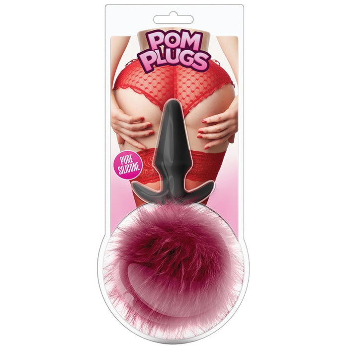 Pom Plugs Fur Pom Pom-Burgundy