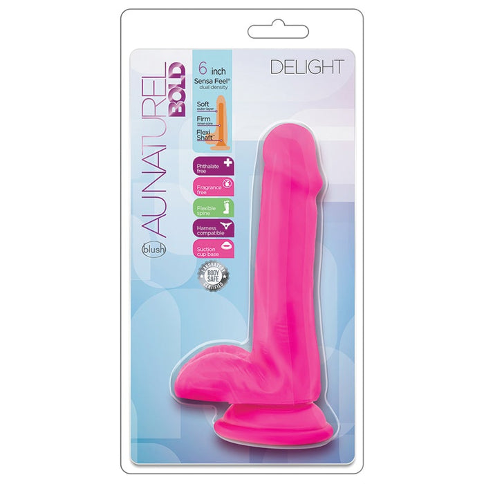 Au Naturel Bold Delight Dildo-Pink 6"