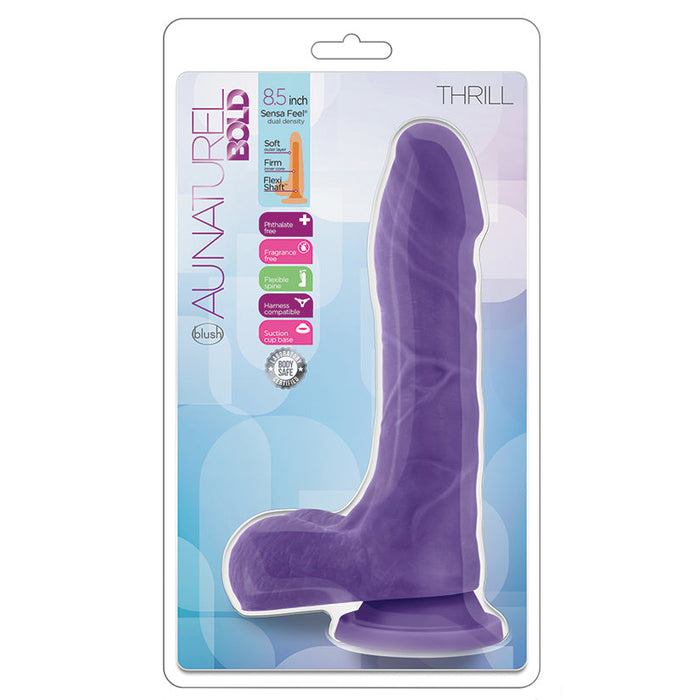 Au Natural Bold Thrill Dildo-Purple 8.5"