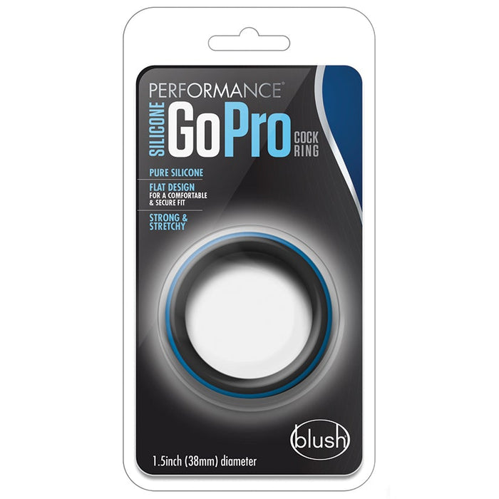 Performance - Silicone Go Pro Cock Ring -  Black/blue/black