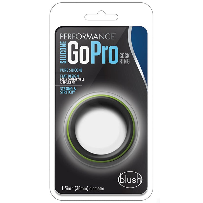 Performance - Silicone Go Pro Cock Ring -  Black/green/black