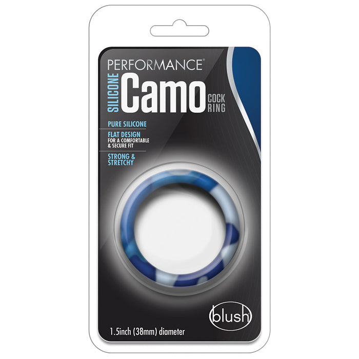 Performance - Silicone Camo Cock Ring - Blue  Camoflauge