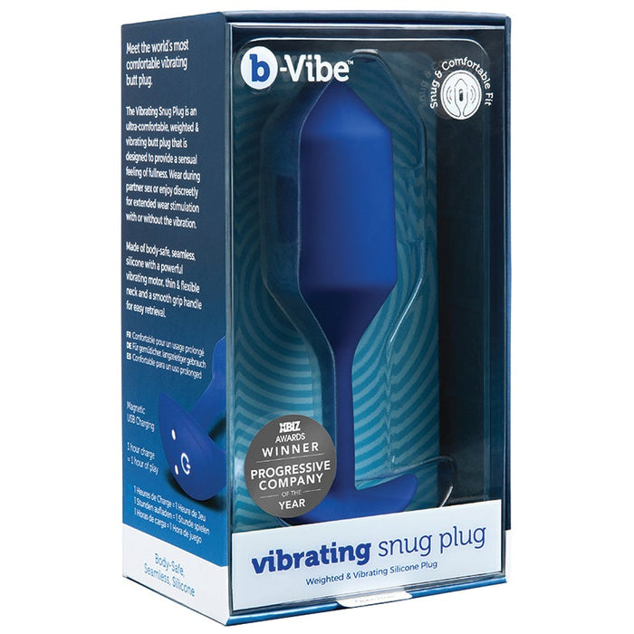 B-Vibe Vibrating Snug Plug-Navy XL