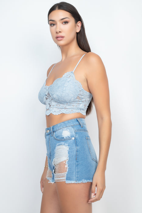 Cami Floral Lace Bralette Top