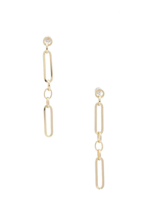 Oval Link Metal Dangle Earring