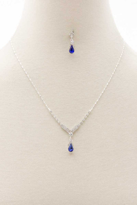 Dainty Crystal V Necklace