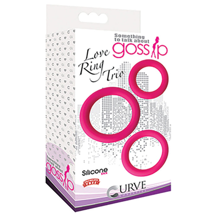 Gossip Love Ring Trio-Magenta