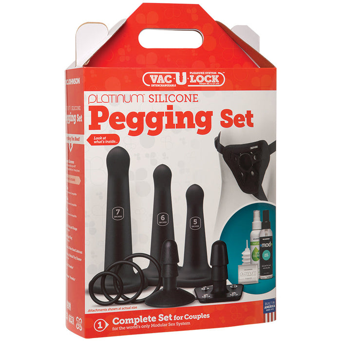 Vac-U-Lock Silicone Pegging Set-Black