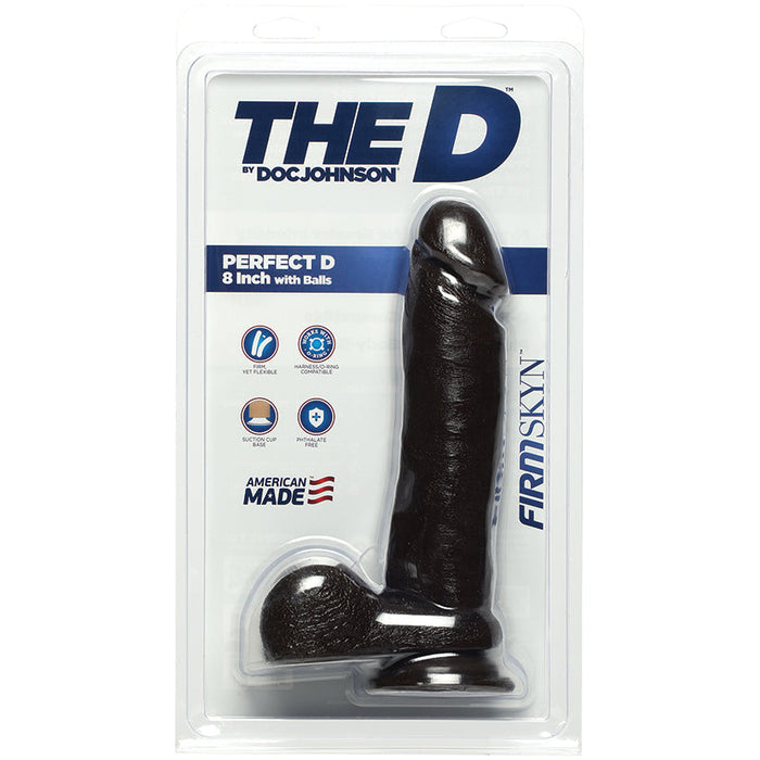 The D Perfect Firmskyn-Chocolate 8"