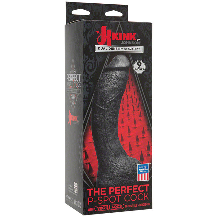 Kink By Doc Johnson The Perfect P-Spot Cock-Black 9.4"