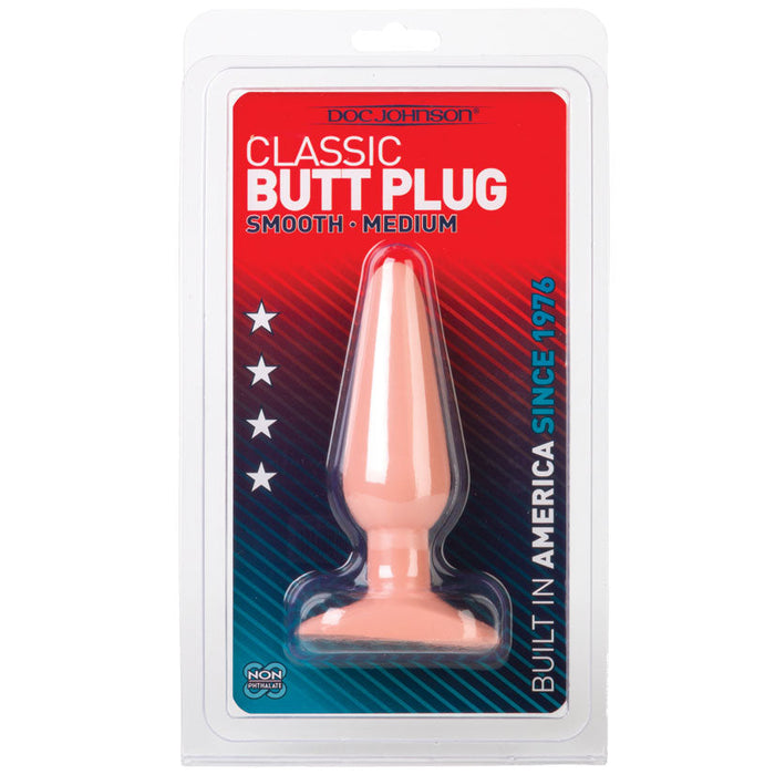 Classic Butt Plug Smooth - Medium - White