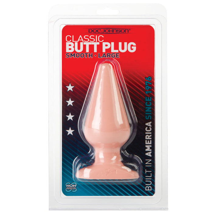 Classic Butt Plug Smooth - Large - White