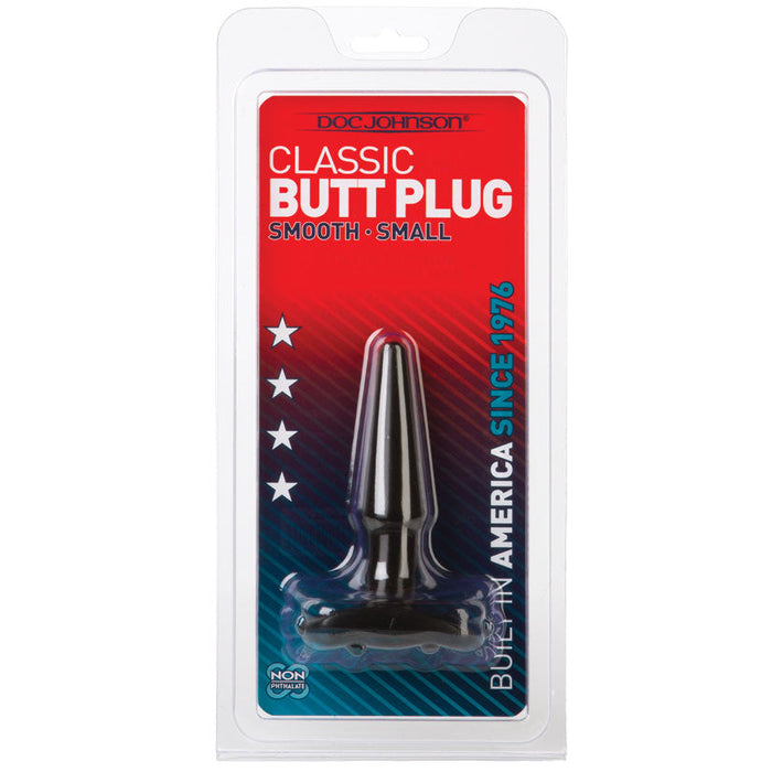 Classic Butt Plug Smooth - Small - Black