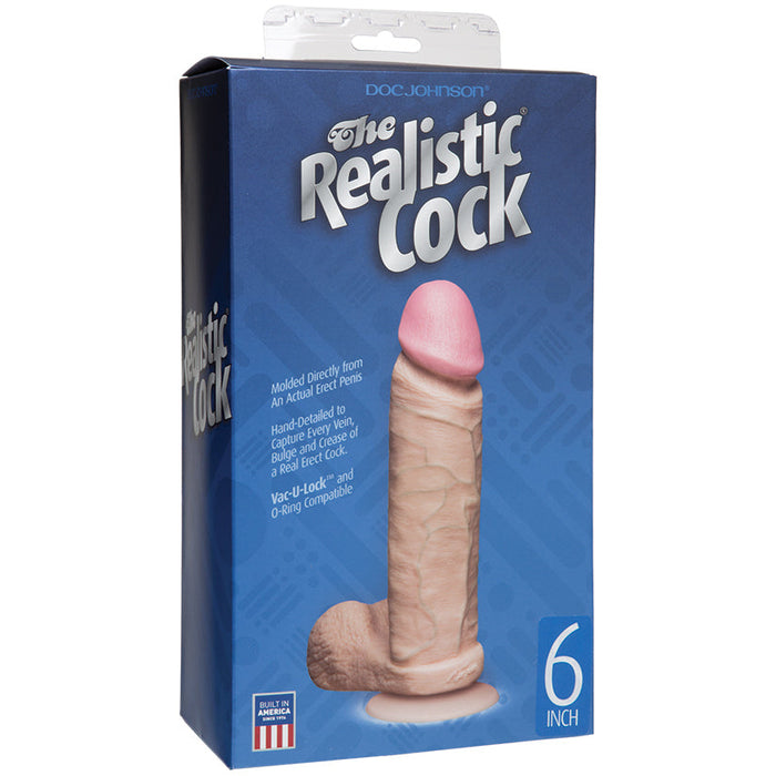 The Realistic Cocks 6 Inch - White