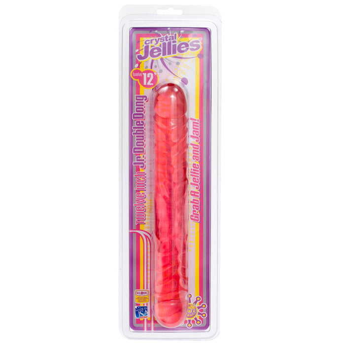 Crystal Jellies Jr. Double Dong 12 Inch - Pink