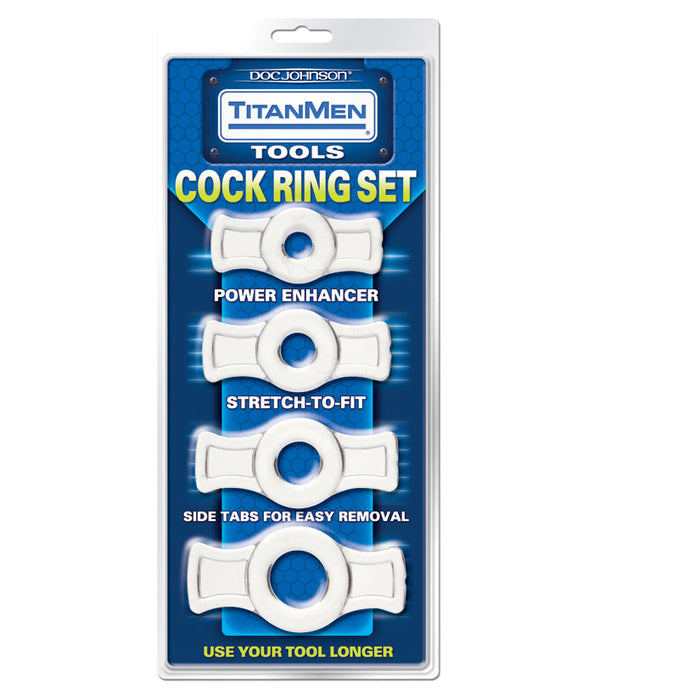 Titanmen Tools Cock Ring Set - Clear