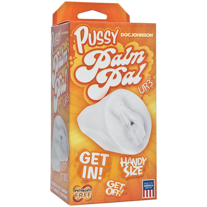 Palm Pal Frosted Ultraskyn Masturbator - Pussy - Clear