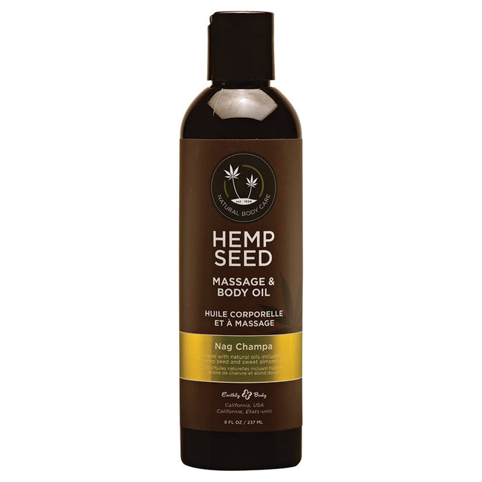 Hemp Seed Massage Oil - 8 Fl. Oz. - Nag Champa