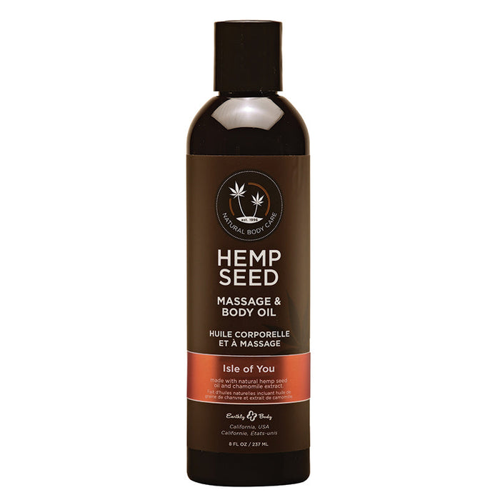 Earthly Body Hemp Seed Massage Oil-Isle of You 8oz