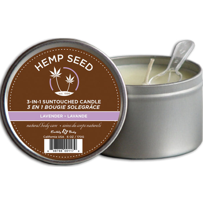 Lavender Suntouched Candle With Hemp 6 Oz