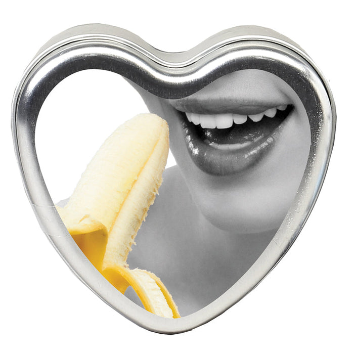 Edible Heart Candle - Banana - 4 Oz.